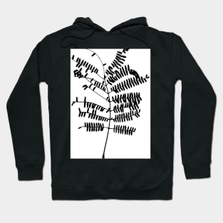 Leaf  Black and White Hoodie